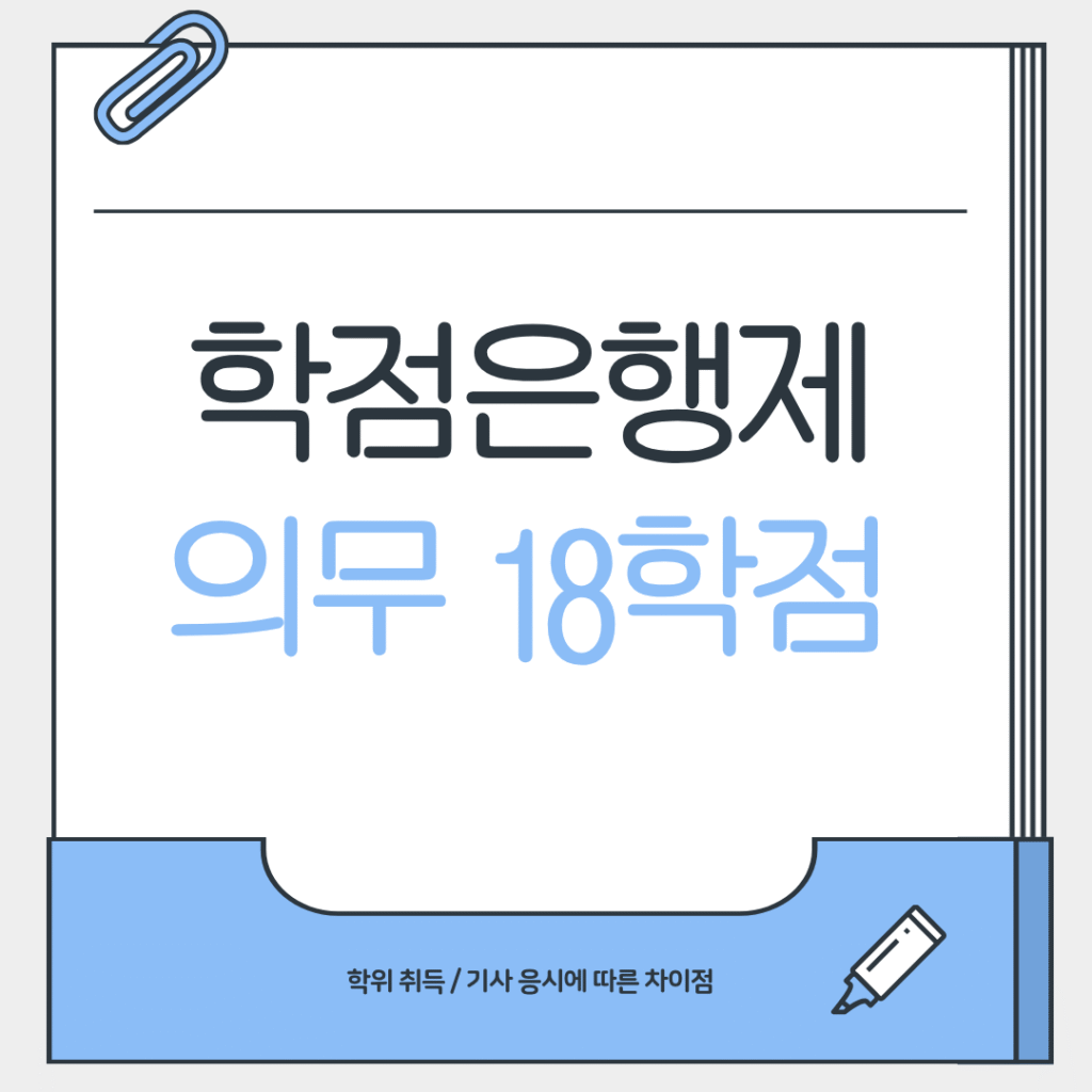 학점은행제 의무 18학점 이수조건에 대해 설명하는 글